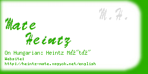 mate heintz business card